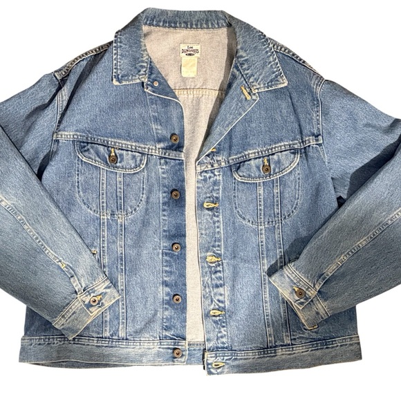 Lee Jean Jacket Vintage 90s Denim Trucker Jean Jacket USA XXL - Picture 3 of 15